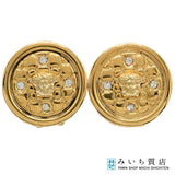 GIANNI VERSACE ヴェルサーチ イヤリング メデューサ GP ラインストーン ゴールドカラー アクセサリー 約18.5g 箱 H24183