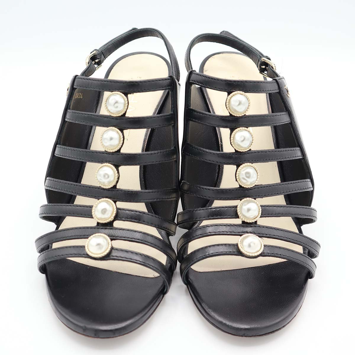 CHANEL シャネル ヒール サンダル ココマーク パール サイズ35 1/2 C