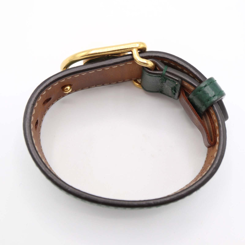GUCCI グッチ ブレスレット GG レザー グリーン系 レディース アクセサリー H20589
