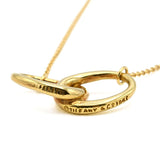 TIFFANY&Co. ティファニー ダブルループ ネックレス K18 YG イエローゴールド ペンダント サークル 4.0g k1256