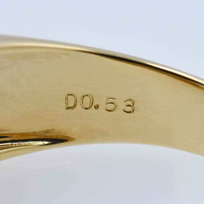 仕上済 Ponte Vecchio ポンテヴェキオ PV リング 15号 リボン アクセサリー 18K D0.53 約5.3g H615