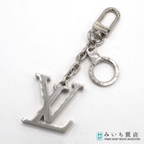 LOUIS VUITTON ルイ ヴィトン ポルトクレ イニシャル M65071 LV ロゴ キーホルダー キーリング チャーム シルバー色 H14714