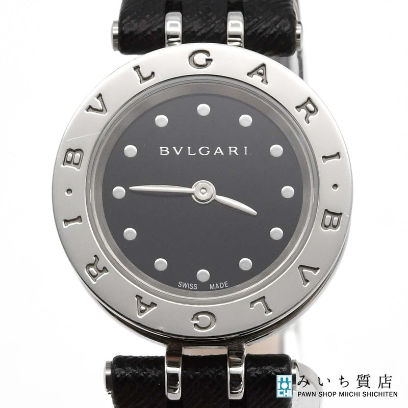 腕時計 稼働 BVLGARI ブルガリ B-zero1 ビーゼロワン BZ23BSL クォーツ 黒文字盤 レディース 箱有 21k620-1
