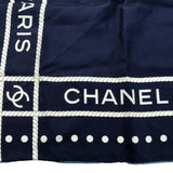 CHANEL シャネル スカーフ 31 RUE CAMBON ネイビー シルク100％ 服飾小物 H22290