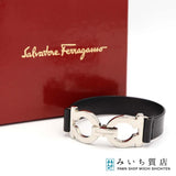 Salvatore Ferragamo フェラガモ ガンチーニ ブレスレット レザー バングル ブラック アクセサリー H20855