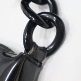 CHANEL シャネル ウィンドウライン PVC ショルダーバッグ ハンドバック エナメル ブラック 鞄 レディース H2190