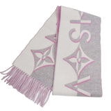 LOUIS VUITTON ルイヴィトン LV マフラー M93281 マフラー･デュオ インフィニティ ローズ ピンク ホワイト 箱 26k133-3