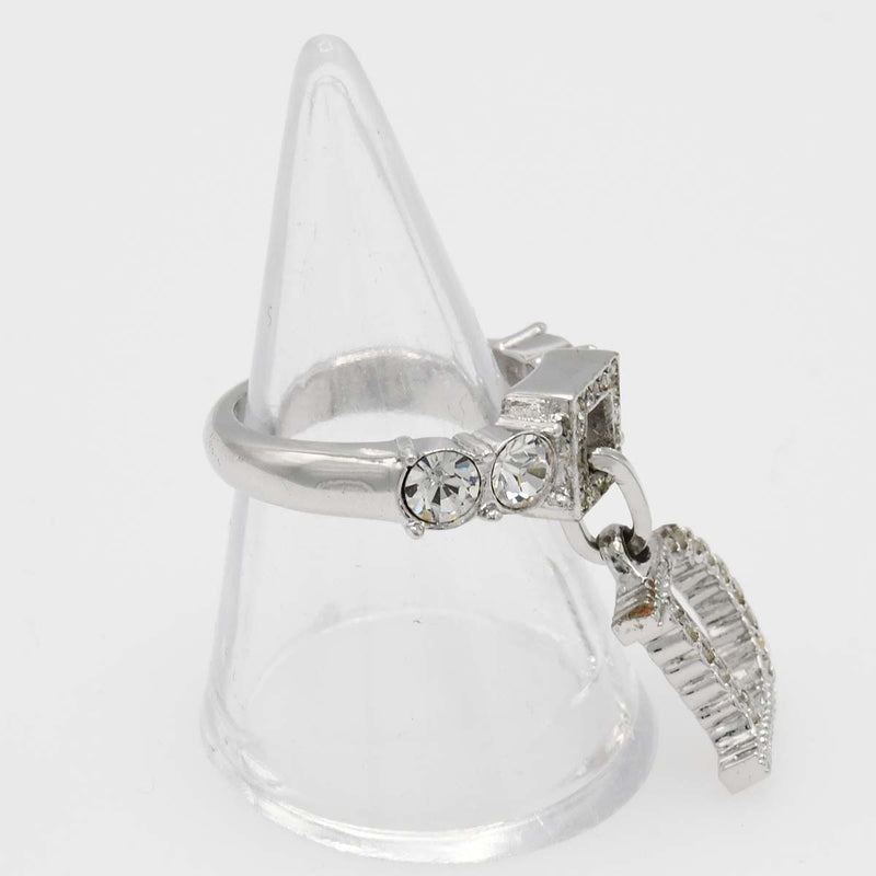 Christian Dior ディオール リング Dロゴ ラインストーン 11号 約6.1g