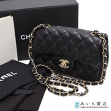 CHANEL シャネル A69900-Y04059 ミニクラシック チェーンショルダーバッグ マトラッセ ブラック 箱・保管袋有 25k1127-1