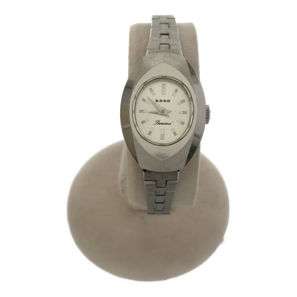 稼働 腕時計 RADO ラドー Bernina ベルニア 手巻き SS シルバー色文字盤 ベルト社外品 H.119