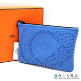 HERMES エルメス ネオバン カノエH ブルー ポーチ ポリアミド エラスタン フラットポーチ アクセサリーポーチ H6790