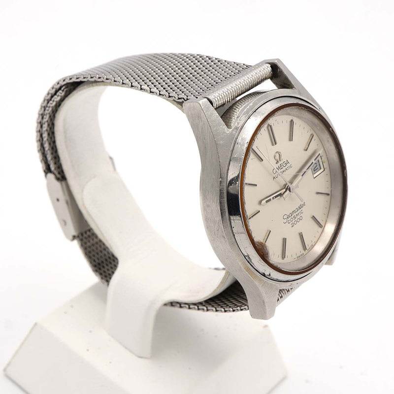 稼働 ジャンク 腕時計 OMEGA オメガ シーマスター コスミック2000 自動巻き シルバー色文字盤 箱保あり eco85