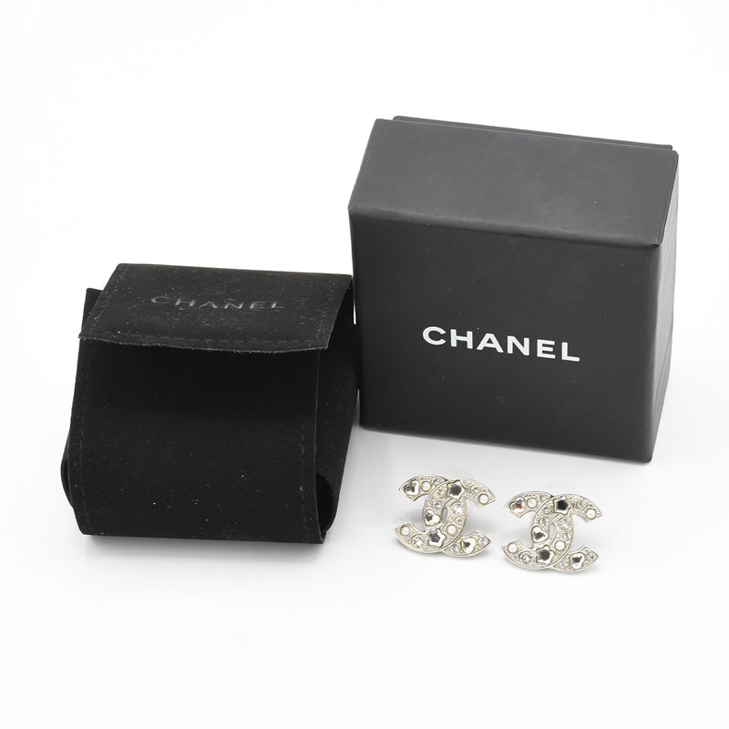 CHANEL シャネル ピアス ココマーク ラインストーン P25 アクセサリー レディース 箱有 25k1060-1