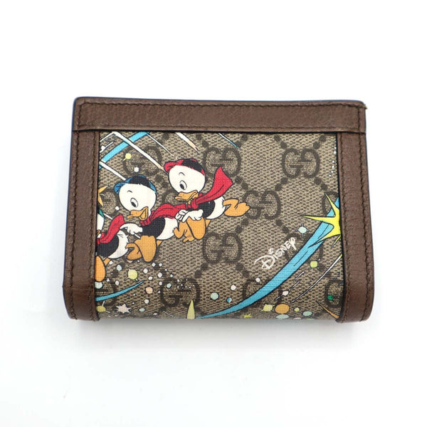 GUCCI グッチ 二つ折り 財布 ディズニーコラボ GGスプリーム ドナルドダック 648121 箱 袋あり 25k675-3