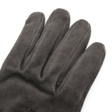 HERMES エルメス 手袋 グローブ スエード Hチャック 7 1/2 カシミヤ100 ブラウン 服飾小物 M4158