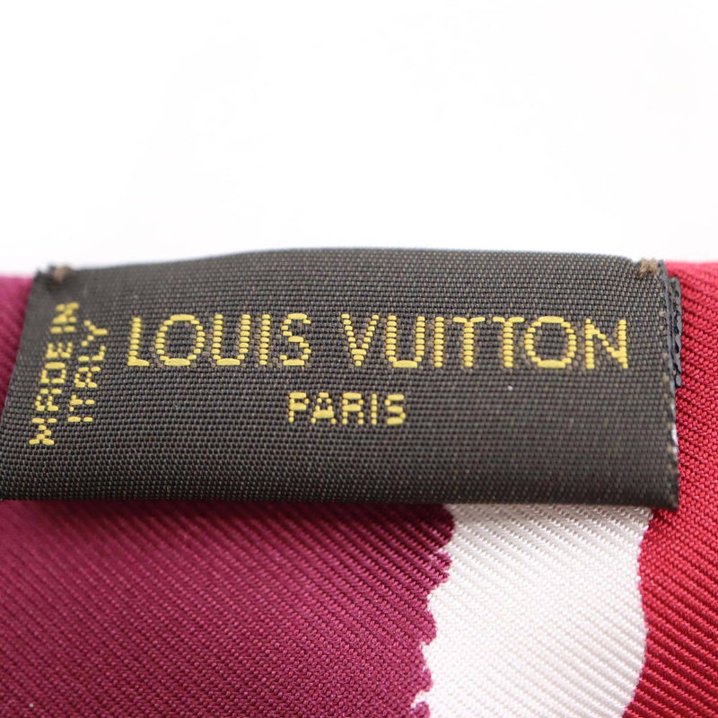 LOUIS VUITTON ルイヴィトン LV バンドー ツイリー 402336 マトリョーシカ フラワー シルク100％ スカーフ ボルドー H17141
