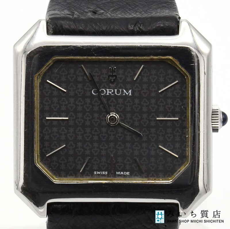 腕時計 稼働 CORUM コルム 手巻き メンズ ブラック色文字盤 M3895