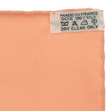 HERMES エルメス カレ90 スカーフ Axis Mundi 世界中心軸 シルク100％ オレンジ系 服飾小物 25k512-12