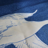 HERMES エルメス カレ90 スカーフ Oiseaux Migrateurs 渡り鳥 ブルー シルク100 ok1625
