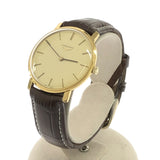 腕時計 稼働 LONGINES ロンジン 手巻き ゴールド色文字盤 ベルト・尾錠社外品 H18247