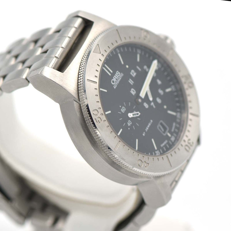 稼働 腕時計 ORIS オリス ダイバーズ レギュレーター 635-7514 27石 自動巻き 黒色文字盤 箱有 H9160