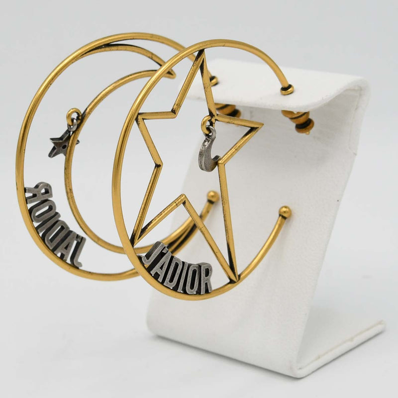 Christian Dior ディオール フープピアス ジャディオール 三日月 スター アクセサリー H9345