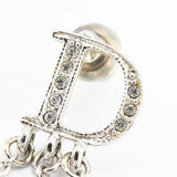 Christian Dior クリスチャンディオール ピアス ロゴ ラインストーン 重量約4.8g シルバーカラー レディース アクセサリー H2679