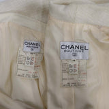 CHANEL シャネル セットアップ 20405 スーツ 白 コインボタン サイズ38 ヴィンテージ レディース J79