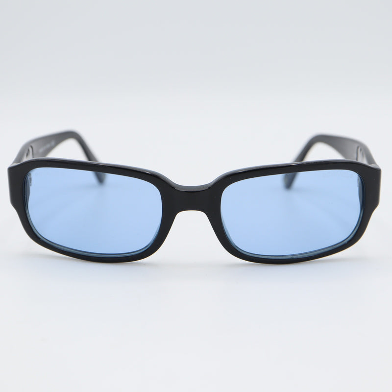 CHANEL シャネル サングラス 5010 C.540/65 マトラッセ 53□19 135 ブラック×ブルー 度なし 箱・ケース有 H20300