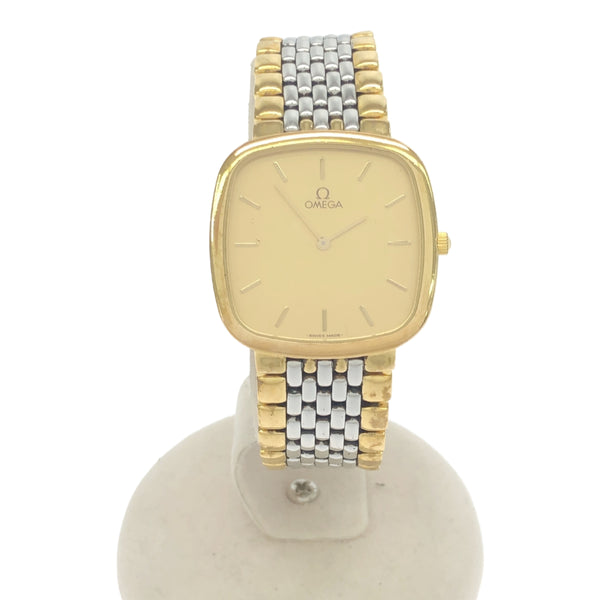 OMEGA オメガ 395 0877.2 cal.1378 デビル クォーツ ゴールド色文字盤 2025.6電池交換済 H9017