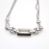 Dior ディオール ネックレス ラインストーン シルバーカラー 約14.3g ヴィンテージ アクセサリー ok624