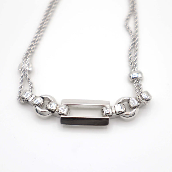 Dior ディオール ネックレス ラインストーン シルバーカラー 約14.3g ヴィンテージ アクセサリー ok624