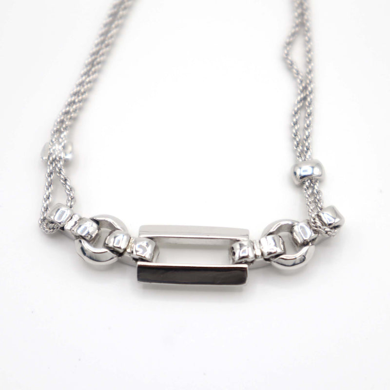 Dior ディオール ネックレス ラインストーン シルバーカラー 約14.3g ヴィンテージ アクセサリー ok624