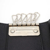 PRADA プラダ サフィアーノレザー キーケース 6連 鍵入れ M222 ナイロン 黒 ギャラあり M4227