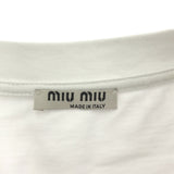 miumiu ミュウミュウ Tシャツ 半袖 トップス 猫 ネコ キャット サイズS 綿100 ホワイト系 H18922