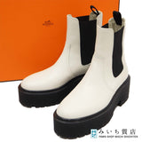 HERMES エルメス ハロウ サイドゴアブーツ BR232060Z 2305355 靴 ホワイトカラー レディース 箱・保管袋 H25492