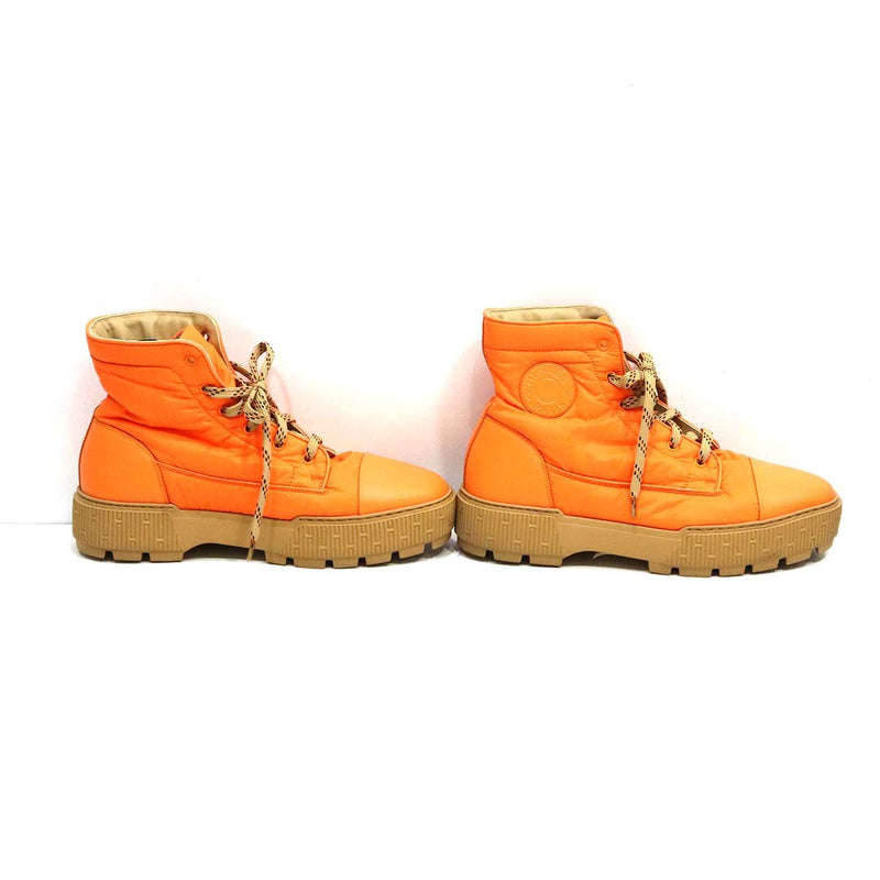 HERMES fresh フレッシュ ブーツ レザー ナイロン エルメス HERMES エルメス フレッシュ ナイロン レザー レースアップ ショート