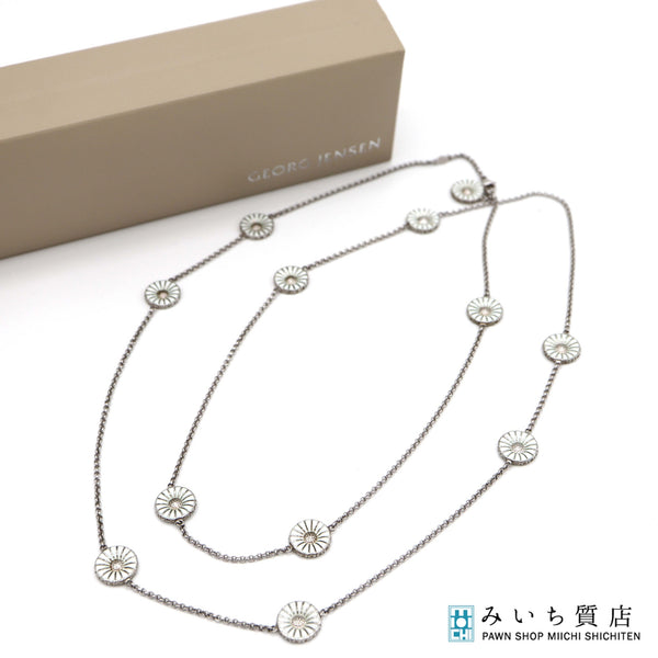 Georg Jensen ジョージジェンセン ネックレス デイジー シルバー 925 約28g アクセサリー 箱有 M3731