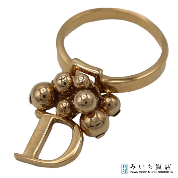 Christian Dior ディオール リング 指輪 Dロゴ 約14号 GP ゴールドカラー アクセサリー レディース H9388
