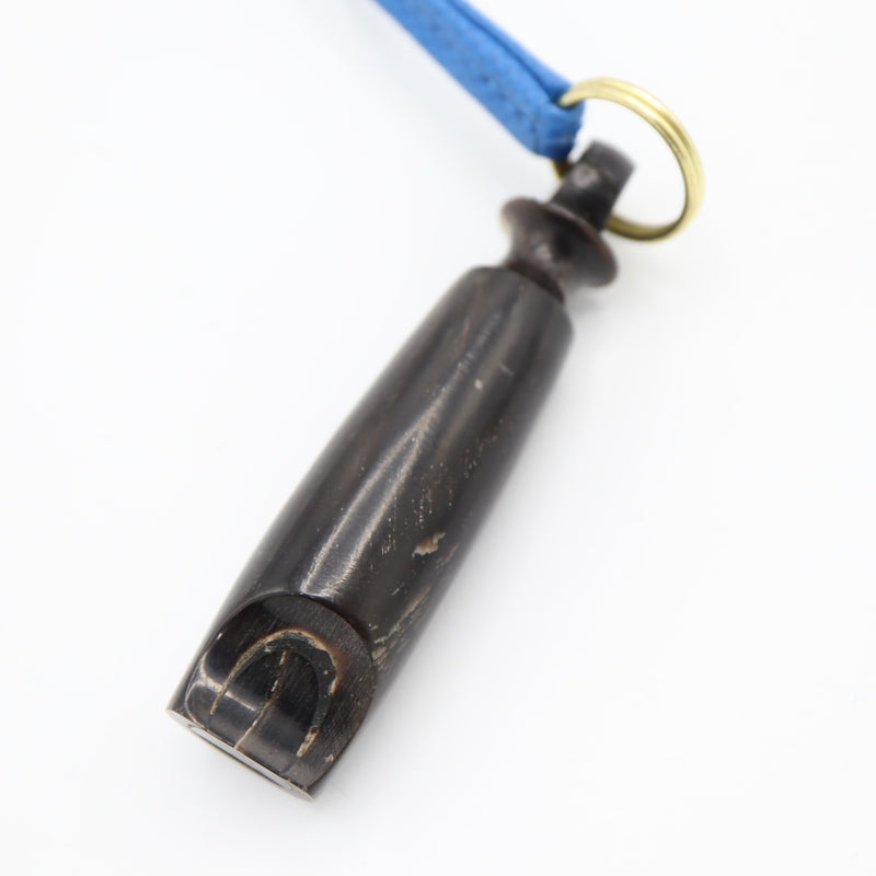 HERMES エルメス ホイッスル ネックレス レザー ストラップ ブルー アクセサリー M4234