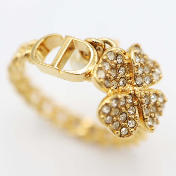 Christian Dior ディオール リング 指輪 D-clover クローバー スター レジンパール Lサイズ 約13.5号 アクセサリー 箱有 H17451
