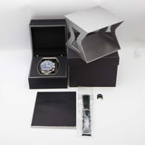 稼働 腕時計 EDOX エドックス CHRONOFFSHORE-1 クロノオフショア1 No.01114 自動巻 クロノグラフ 青色文字盤 箱・付属品有 M4320