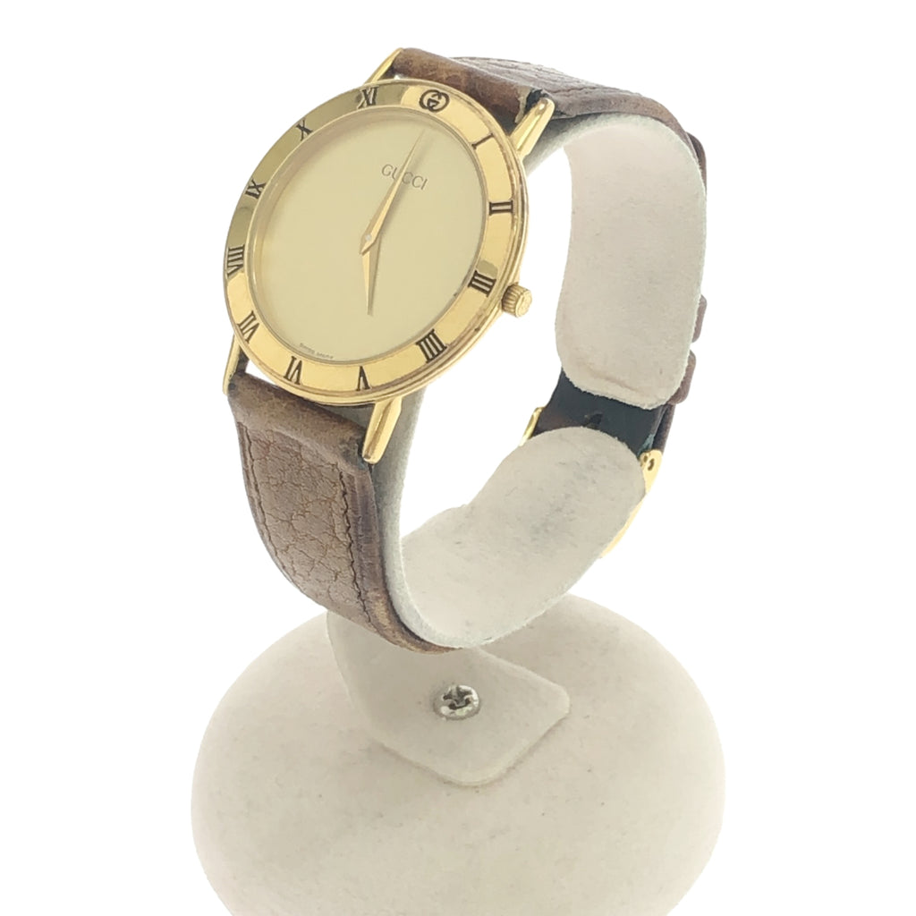 【在庫限り】 不動 腕時計 GUCCI グッチ 3000.2.M クォーツ QZ ラウンド 時計