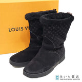 LOUIS VUITTON ルイヴィトン LV MA0157 ムートンブーツ モノグラム 靴 サイズ37 1/2 ブラック 箱 H14864