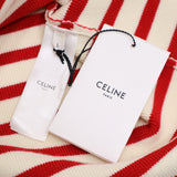 タグ付未使用 CELINE セリーヌ マリニエール セーター ニット ボーダー Lサイズ ホワイト×レッド レディース 25k1152-6