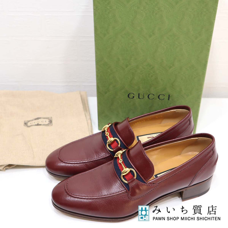 GUCCI グッチ 靴 パンプス 660819 ホースビット シェリーライン サイズ 39 26.0 ブラウン レザー ローファー H9569