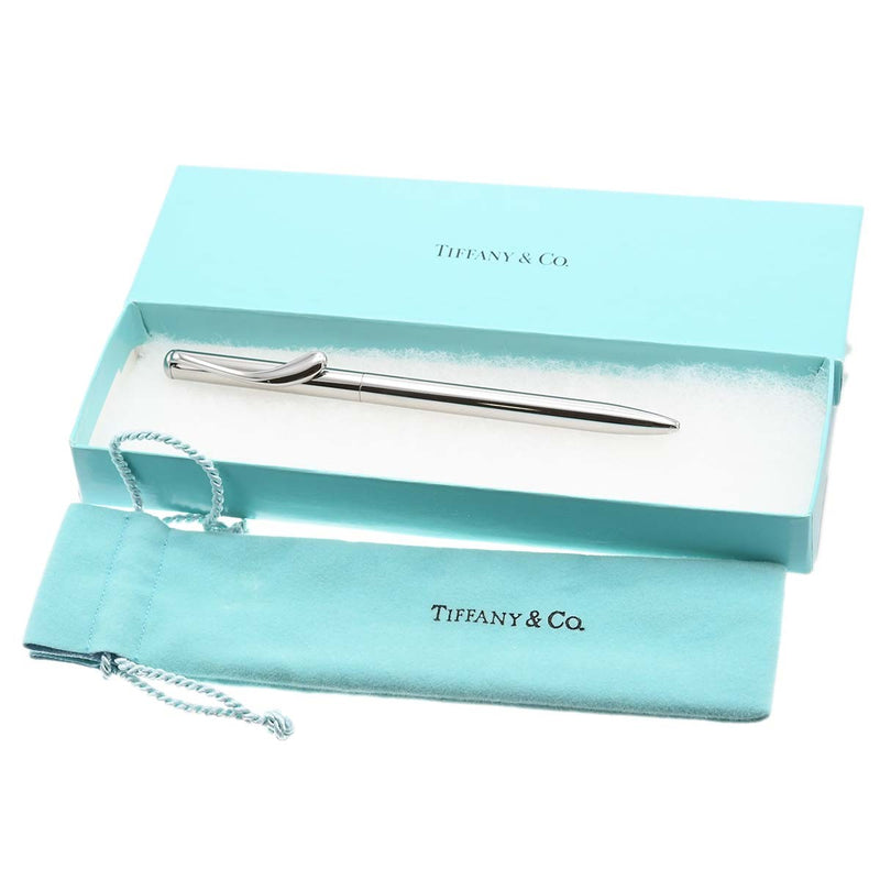 TIFFANY＆Co. ティファニー ボールペン 筆記用具 文房具 シルバーカラー 筆記未確認 箱・保管袋有 H2771