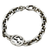 GUCCI グッチ インターロッキングG ブレスレット 17 Ag925 シルバー 約45g アクセサリー 箱有 24s931-2