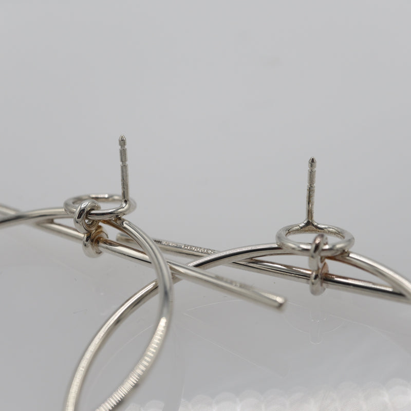 HERMES エルメス ピアス ループ MM SV 925 約11.5g アクセサリー 箱袋