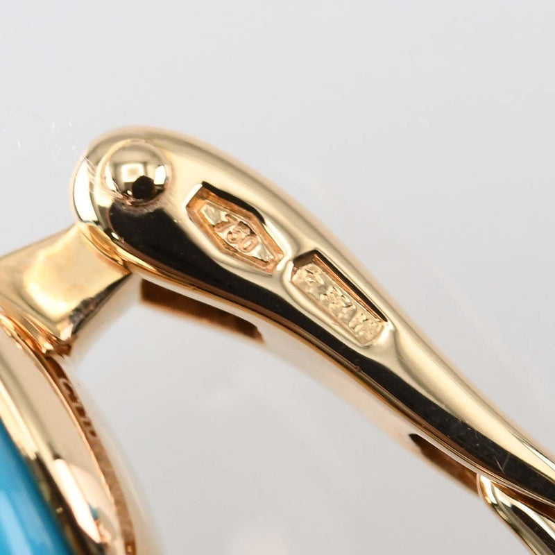 仕上げ済 Pomellato ポメラート ピアス カプリ 18KT 750 約5g ターコイズ アクセサリー ケース有 H8949